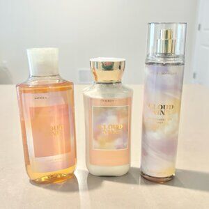 3-Piece Bath & Body Works Cloud Nine Set Rare Scent